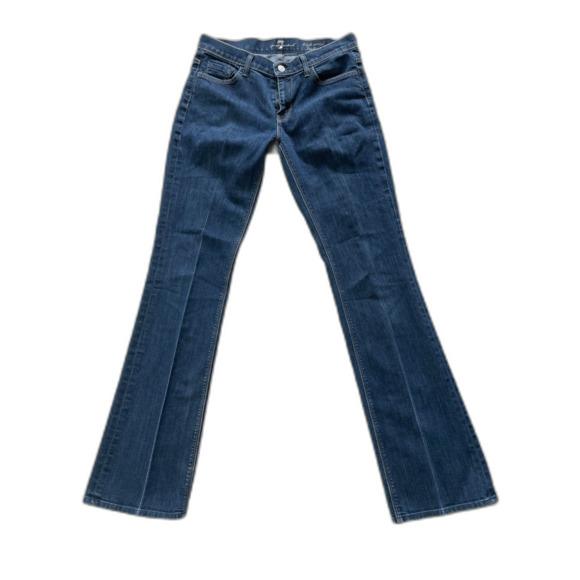 Women's 7 For All Mankind High Waist Boot Cut Denim/Blue Jeans Size 29 - Picture 2 of 11